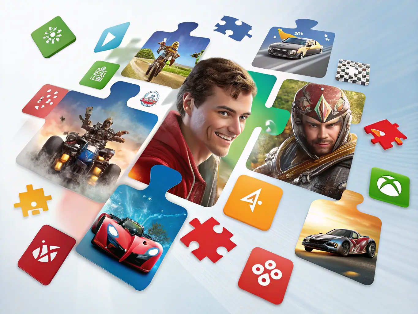 A collage of various PG electronic game icons, including slot machines, fishing games, and card games, representing the diverse selection available on PG Entertainment City.